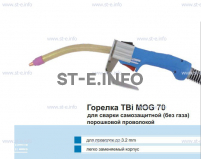 Сварочная горелка TBi MOG 70 (без корпуса) для сварки самозащитной порошковой проволокой (без газа) - st-e.info - Первоуральск