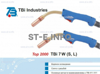 Горелка для полуавтоматической сварки TBi 7W-blue-ESW long, длина 5 метров - st-e.info - Первоуральск