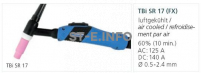 Горелка для аргонодуговой сварки TIG SR-P 17 FX TBi  8 м (газовое охлаждение) - st-e.info - Первоуральск